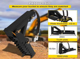 61cm Hydraulic Backhoe Excavator Thumb Attachments Weld On 1.27cm Teeth Thick Steel Plate Assembly V952-FCMZ24INDYYYG12MMV0