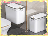 Wall Mounted Trash Bin Press Top Trash Bin Large Capacity Bin Bathroom Bin - White - Size large V1106-121-79989-WHT-LARGE