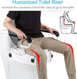 Toilet Seat Riser with Flip Up Handles Raised Toilet Safety Seat for Elderly V346-BL1097