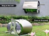 Large Stainless Steel Garden Hose Reel Cart Portable Pipe Holder With Rainproof Sunscreen Protection V985-HOSEREELCOVER