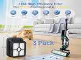 3 Pack Multi-Surface Pet Brush Rolls 2788 and Vacuum Filters 1866 Compatible with Bissell CrossWave V1258-DP02-C-642