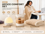 3-piece Office Comfort Gift Bundle Set White Aromatherapy Diffuser, White Self-Stirring Cup & V888-ELOSUNG53459