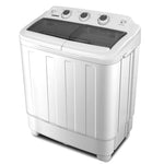 Portable Twin Tub Washing Machine with Rinse and Self-drain Function V196-WM150