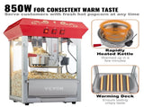 Popcorn Popper Machine Countertop Popcorn Maker 850W 8 Oz 48 Cups Red V952-TSBMHJ8OZ850WJWNRV3