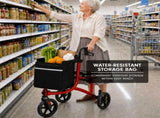 Orthonica 3-Wheel Folding Rollator Walker with Seat Lightweight Aluminium Mobility Aid Adjustab FRW-MAS-518-RD