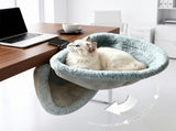 Adjustable Cat Hammock for Desk, Folding Cat Bed with Soft Faux Fur Liner and Breathable Mesh, V1341-ZY-RP7JNL77