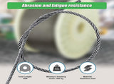 50M 316 Marine Stainless Steel Wire Rope Cable Decking Balustrade Rigging 7x19 4mm V63-835551
