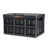VEVOR Collapsible Storage Bins with Lids, 45L 3 Packs, Folding Plastic Stackable Utility Crates with V952-KZDSLCWXHS45CNF3XV0