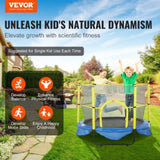 5FT Trampoline for Kids, 60" Indoor Outdoor Trampoline with Safety Enclosure Net, Basketball Hoop V952-DWYXBC5YCDWYPRW3SV0