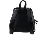 Milleni Womens Twin Zip Backpack Nappa Italian Leather Travel Bag - Black V563-NL-10767-BLACK