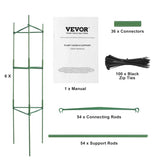 6 Packs Tomato Cages for Garden, 1230 mm Tomato Trellis Plant Stakes, Stackable Tall Plant V952-KZDFQZZZCJ480IG42V0