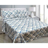 Hotel Living 3 Pce Light Weight Comforter Set Queen/King Oscar Crisscross V442-ATX-COMFORTER-OSCARO2-GREEN-QS