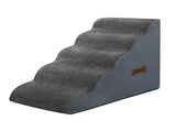 Pawz 5 Steps Pet Stairs Dog Ramp High Density Foam Grey PT1268-5-GY
