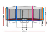 Everfit 16FT Kids Trampoline Rebounder with Enclosure Net Storage Bag TRAMPO-C-16FT-MC-ABC