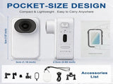 2K Mini Actionera, Thumb Wearable Vloggingera with Hands-Free POV Recording, Portable Helmet V1107-785-68770-BLK1