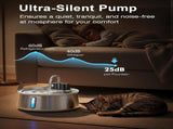 Wireless Pet Water Fountain with 4L Capacity, 304 Stainless Steel, Smart Sensor Water Circulation, V1341-ZY-QUWZVFV6-E2