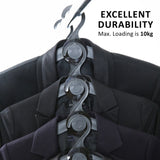 50X Plus Hanger Multiple Clothes Rack Organizer Foldable 10 Holes BLACK V274-GM-CLHANG-NS20-BK