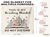 Book Lovers Gifts for Women Men, Flannel Soft Book Blanket Decor, Reader Gifts for Birthday, V1258-DP02-C-1137