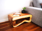 Side table, coffee table or entrance corner table-hand crafted from solid wood V277-BSIDE