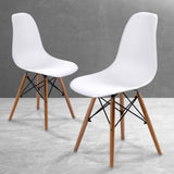 2X Retro Dining Cafe Chair DSW WHITE V274-FT-PP623-WH2