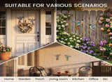 4 Pack Hummingbird Wall Art Decor, Metal Construction, Easy to Install, for Garden Fence Backyard V1369-AZ3-W-12326