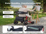 Rollator Walker with Seat for Seniors, Ultra Compact 3-Fold Rolling Walker, Lightweight Aluminum V952-XSZXQHSLHJQ1YKA5J001V0