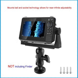 Fish Finder Mount Base 360&deg Rotation Mount Finder Bracket Nylon & Stainless Steel Electronic V1366-AZ2-W-24131