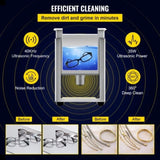 VEVOR 0.8L Professional Ultrasonic Cleaner 304 Stainless Steel Digital Lab Ultrasonic Cleaner with V952-QXJ0.8LCSB0000001V3