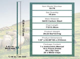 7 Feet Fence Post, 10 Pack U-Channel Heavy Duty Metal Fence Posts, Sturdy Steel Fence Stakes for V952-WLLZJSK7YC103JD9JV0
