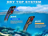 Snorkeling mask breathing tube set, large frame silicone leak-proof and anti-fog snorkeling V1105-YAQSMJ-01