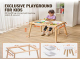 Kids Sensory Table & Chair Set Sand Water Play Table with 2 Storage Bins V952-GGZZDZHK2129ZA1KCV0