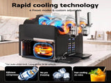 Devanti Slushie Machine 4L Dual Tanks Frozen Drink Ice Cream Maker SLS-CR03-2LX2-BK
