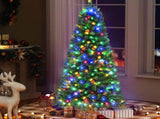 Jingle Jollys 1.8M Pre-lit Christmas Tree 8 Mode Multi Colour 200 LED Light Xmas XM-TR-SLIM-6FT-MC