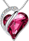 Infinity Love Heart Necklace, Birthstone Necklace for Women, Jewelry for Women with Healing V1164-325788