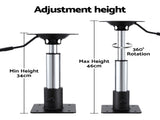 Seamanship Boat Seat Pedestal 3446cm Adjustable Gas Lift 360 Degrees Swivel 2 Pack BS-PED-GL-3446-BKX2