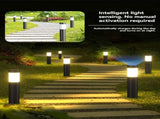 Solar Lawn Lights Stainless Steel Outdoor Lights 3-LED Garden Lights Waterproof Silver white light V1106-124-78520-SIL2-2PCS