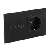 Multifunction Smart Wall Switch with Socket WiFi Switch Socket for Tuya 95/AC 10A V1294-YM0901-3114210035811