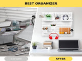 CARLA HOME Pegboard Combination Kit with 4 Pegboards and 18 Accessories Modular Hanging for Wall LSB-36101