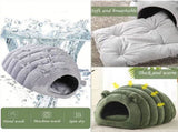 Orange Brown Cat Cave Bed - Cozy Pet House for Cats - Soft Comfortable Kitten Bed V1258-DP02-BOL-495