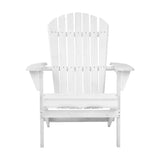 Gardeon Adirondack Outdoor Chairs Wooden Foldable Beach Chair Patio Furniture White FF-BEACH-NTLCHAIR-WH