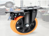 Caster Wheels, 127 mm Swivel Plate Casters, Set of 4, Heavy Duty 204 kg Load Capacity Per Caster V767-VVR-PBJLCSJAZ4J4XPOVCV0