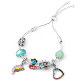 5 pcs Bracelet - Adjustable Cubic Ball Bracelet - Crystal Slider Bracelet for Women - Bracelet V1369-AZ3-W-04231