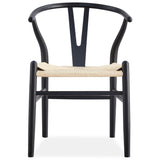 Anemone Set of 2 Wishbone Dining Chair Beech Timber Replica Hans Wenger - Black V315-VOD-WISH-02-2PC-KIT