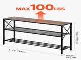Narrow Console Sofa 106 cm Behind Couch 3-Tier Long Entryway Table and Skinny Hallway V952-BSXGZDCK39418RBBZV0