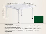 Mahjong Table, 4 Player Folding Domino Table with Wear-Resistant Green Tabletop, Portable Square V952-SDMJZBSWZDMJOF0ZJV0