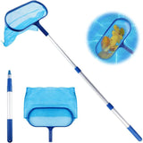 Pool Leaf Skimmer with Telescopic Handle, Fine Mesh Net, Pool Cleaning Tool V1237-ZY-203-2261