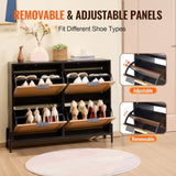 VEVOR Rattan Shoe Storage Cabinet Shoe Storage Organizer with 4 Flip Drawers V952-FCTBXJ4C3744YMK5GV0