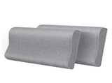 Dreamz Memory Foam Pillow Pillowcase Supprt Grey Rebound PILO1009-GY