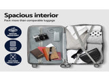 Wanderlite 3 Set Luggage 20-24-28 Inch Suitcase with TSA Lock Carry On Hard Shell Travel Luggage LUG-ABS-STR-3SET-SV