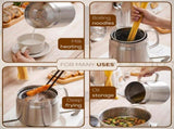Deep fryer with basket Stainless steel deep fryer Kitchen accessories Oil pan Induction pan V1189-WXF-260203-00620